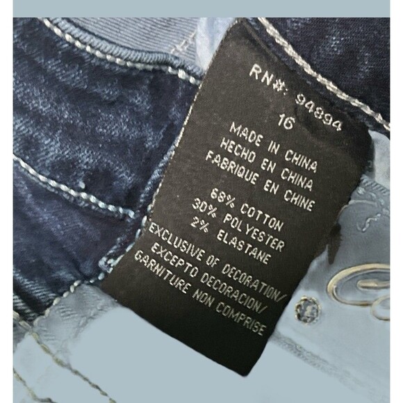 Cedar Rose Jeans Women’s Size 23/31 Bootcut Embellished Thick Stitch Western - Picture 3 of 5